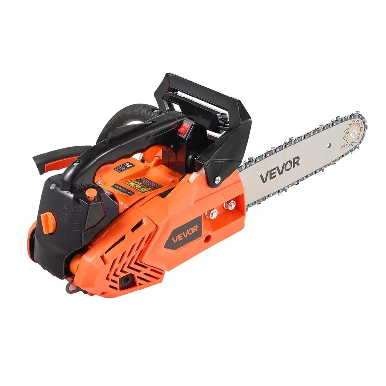VEVOR 25 cm³ benzīna ķēdes zāģis, 12 collu benzīna ķēdes zāģis, 1,02 ZS elektriskais ķēdes zāģis ar neslīdošu rokturi, benzīna ķēdes zāģi ar divām degvielas tvertnēm, koksnes griešanai, koku apgriešanai un zemes attīrīšanai