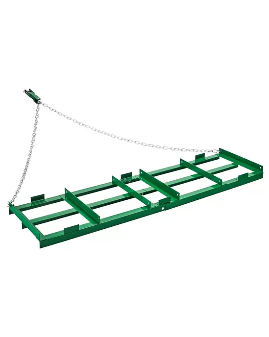 VEVOR velkamās ecēšas, 6 pēdu (1,8 m) garas, īpaši izturīgas velkamās ecēšas ar regulējamiem stieņiem un 72 collu (183 cm) ķēdi, piebraucamā ceļa grābeklis-ainavu grābeklis ATV, UTV, traktoriem, zāles pļāvējiem, velkamas aiz pagalma zāliena līdzināša