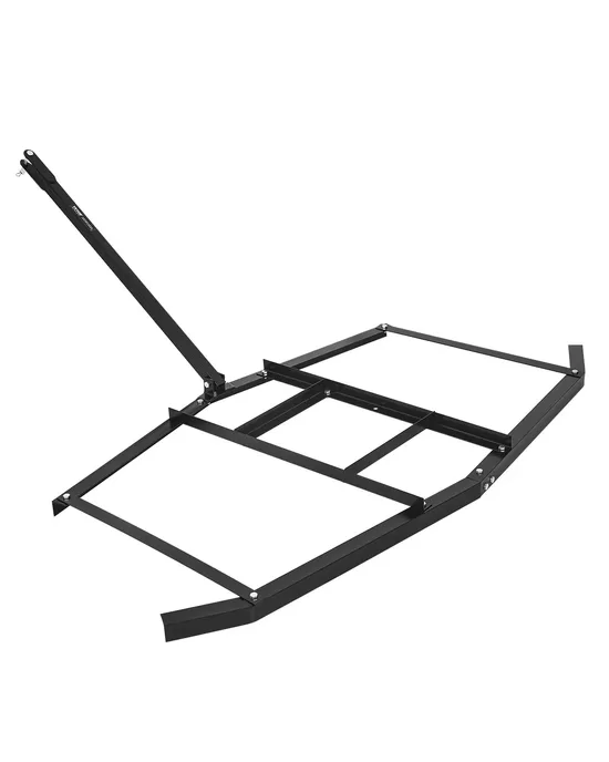 VEVOR velkamās ecēšas, 74 collu platuma velkamās velkamās ecēšas, Q235 tērauda piebraucamā ceļa greiders ar regulējamiem stieņiem un tapu sakabi, atbalsts līdz 50 mārciņām, traktora piebraucamā ceļa ecēšas kvadracikliem, UTV, dārza zāliena traktoriem