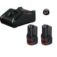 Bosch Starter Set 12V – 2x GBA 12V 2.0Ah akumulatori + GAL 12V-40 ātrais lādētājs